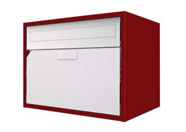 Briefkasten Huber Aluminium 300/400 rubinrot RAL 3003